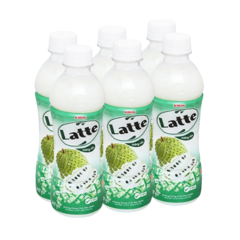 Lô 6 nước uống mãng cầu sữa Kirin Latte chai 430ml chính hãng