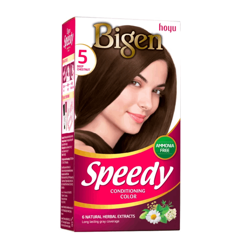 Thuốc nhuộm tóc Bigen 5 màu nâu hạt dẻ đậm 80g chính hãng