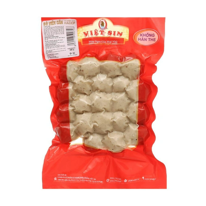 Bò viên gân Việt Sin gói 200g chính hãng
