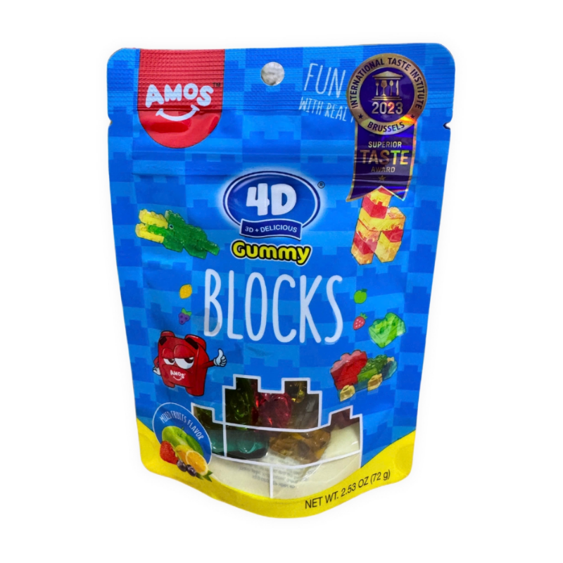 Kẹo dẻo Amos 4D xếp hình gói\ 72g chính hãng