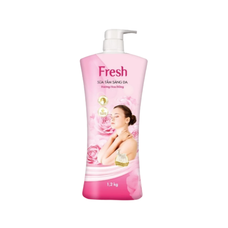 Sữa tắm Fresh sáng da hoa hồng 1.2kg chính hãng