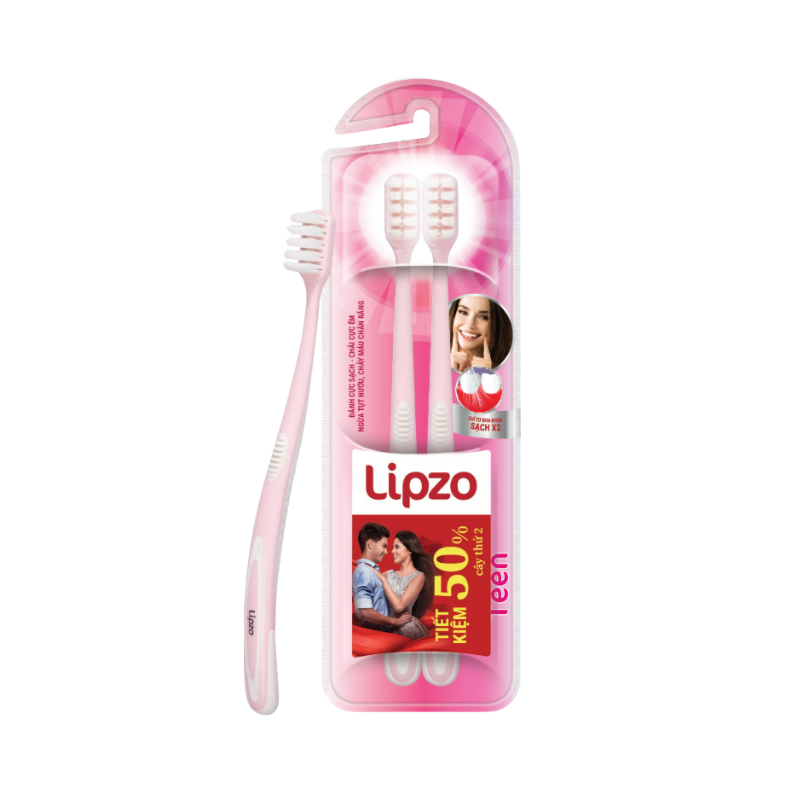 Lô 2 bàn chải dánh răng Lipzo Teen cao cấp chính hãng