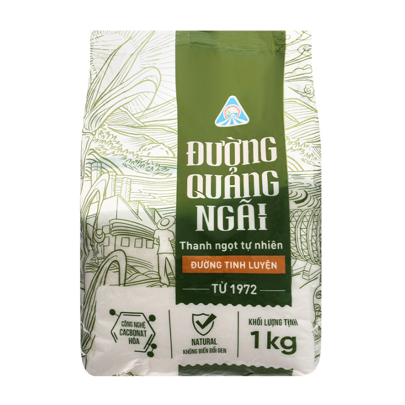 Đường tinh luyện Quảng Ngãi gói 1kg chính hãng