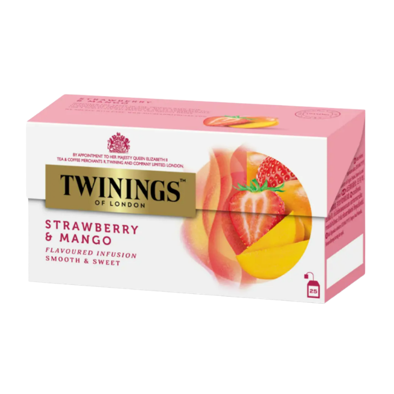 Trà túi lọc Twinings Strawberry Mango hộp 50g chính hãng