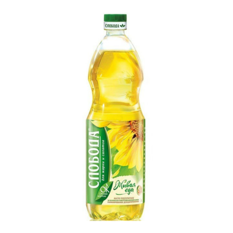 Dầu hướng dương Sloboda tinh luyện ép lạnh chai 1 lít chính hãng