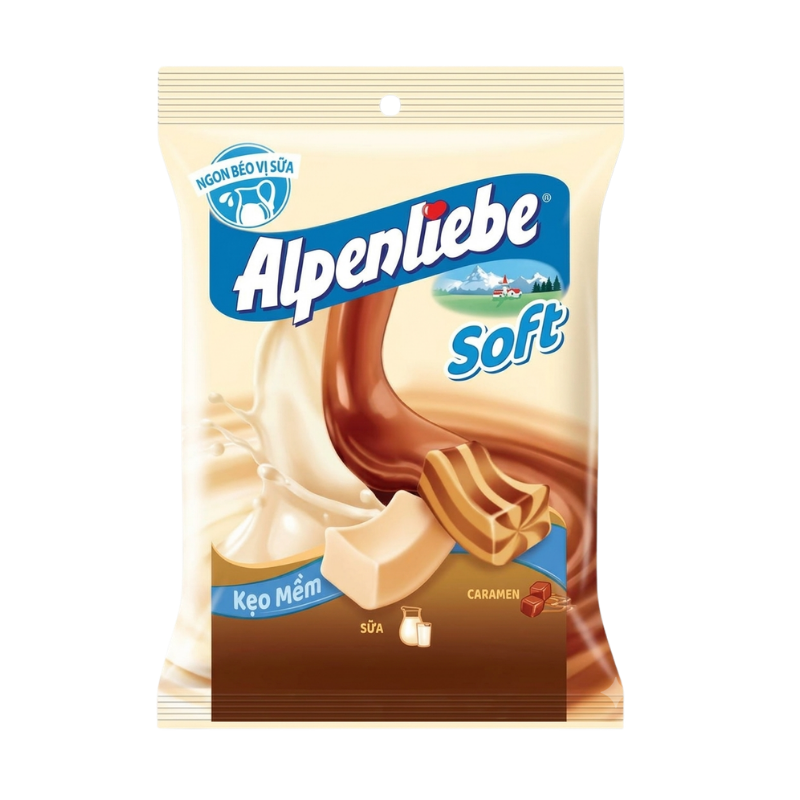 Kẹo mềm Alpenliebe caramen và sữa gói 77g chính hãng