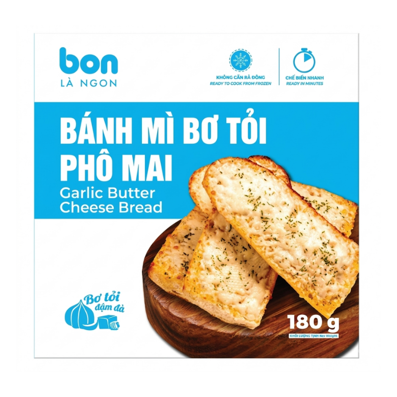 Bánh mì bơ tỏi Bon 180g chính hãng