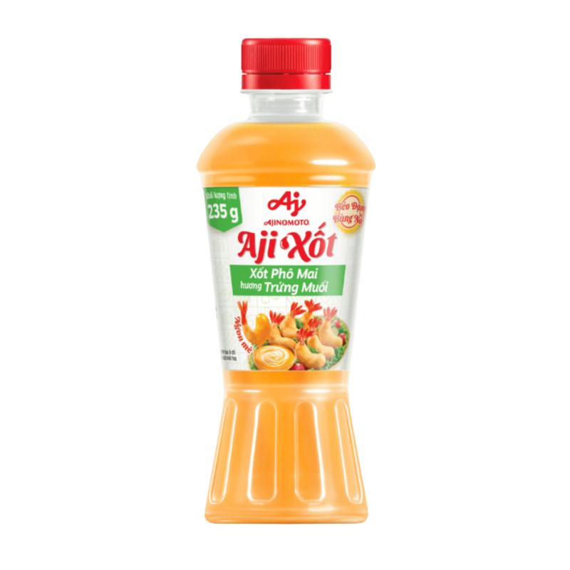 Xốt phô mai Ajinomoto Aji Xốt hương trứng muối chai 235g chính hãng