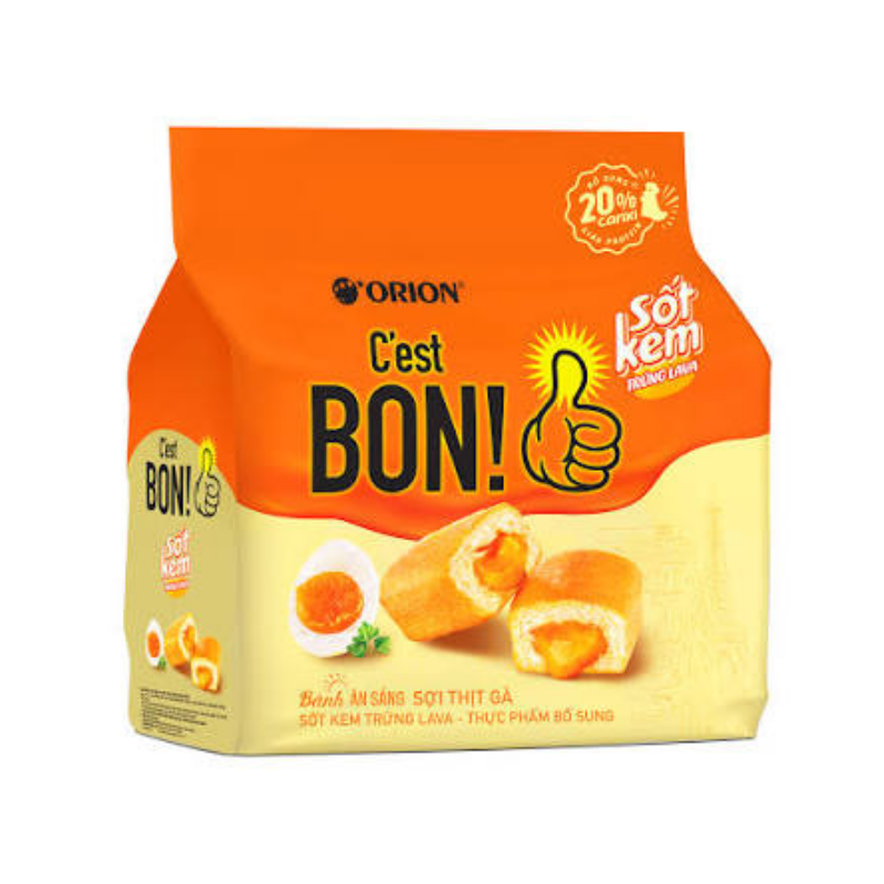 Bánh Cest Bon sợi thịt gà sốt kem trứng lava 101.5g chính hãng