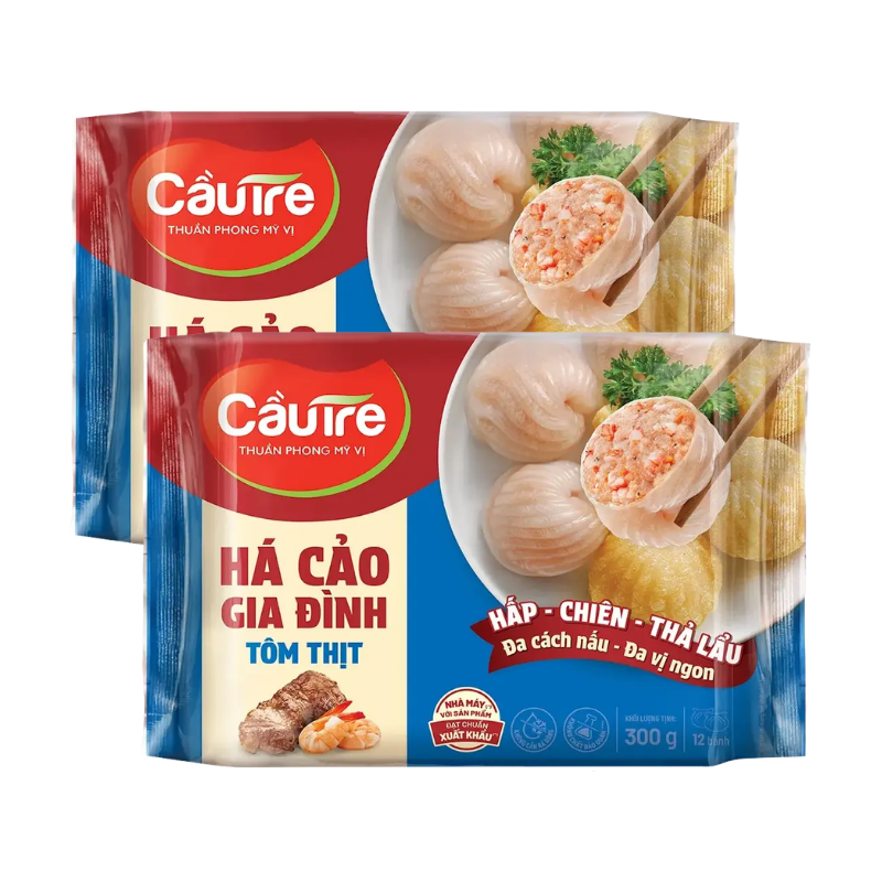 Lô 2 há cảo gia đình Cầu Tre vị tôm thịt 300g chính hãng