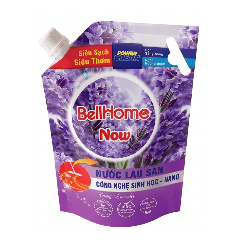Nước lau sàn Bell hương lavender túi 3.2 lít chính hãng