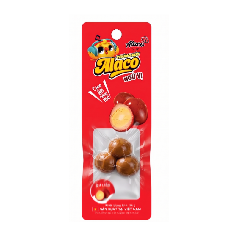 Trứng cút ngũ vị Alaco 24g chính hãng