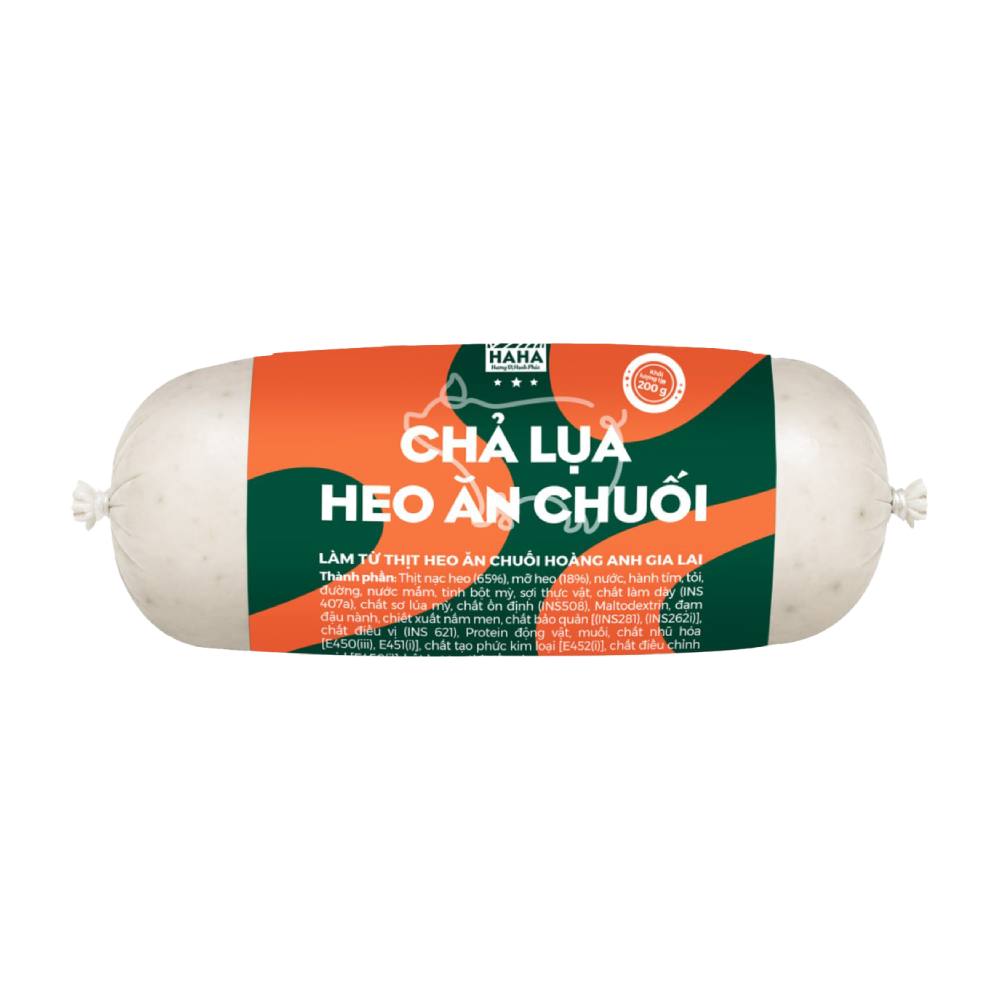 Chả lụa heo ăn chuối Haha 200g chính hãng