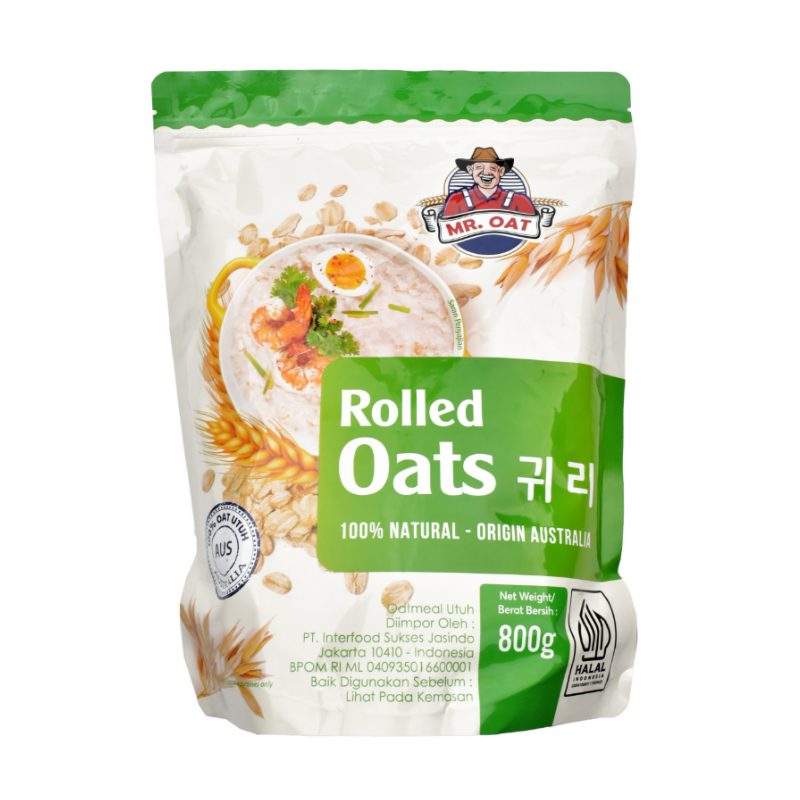 Yến mạch nguyên chất ăn liền Mr Oat 800g chính hãng