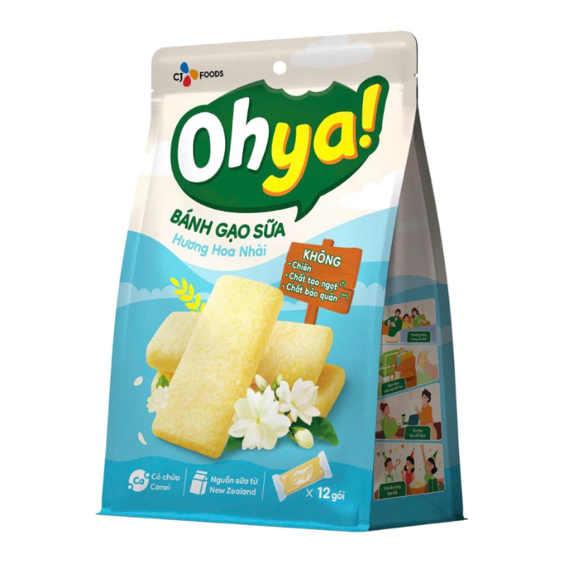 Bánh gạo sữa Oh Ya! hương hoa nhài 110g chính hãng