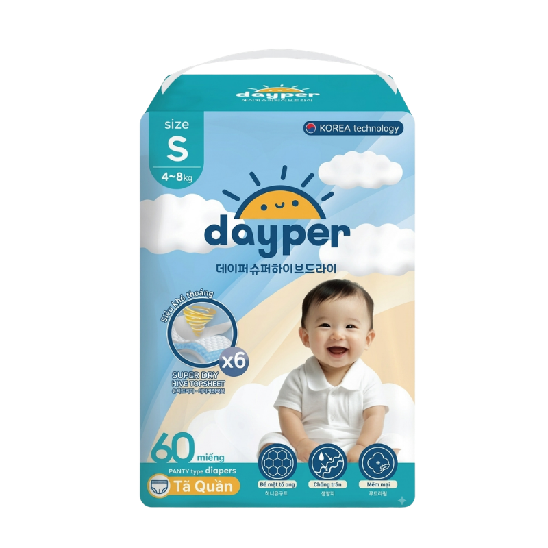 Tã quần Dayper size S 60 miếng chính hãng