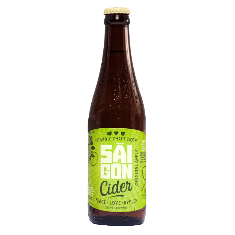 Nước trái cây lên men Sài Gòn Cider táo chai 330ml chính hãng
