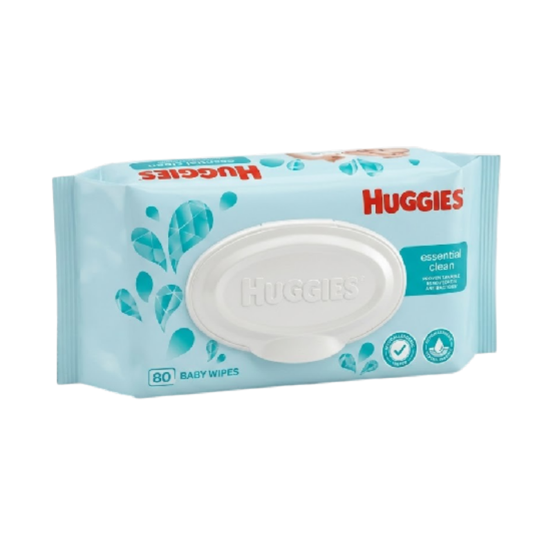 Khăn ướt Huggies Essential gói 80 miếng chính hãng