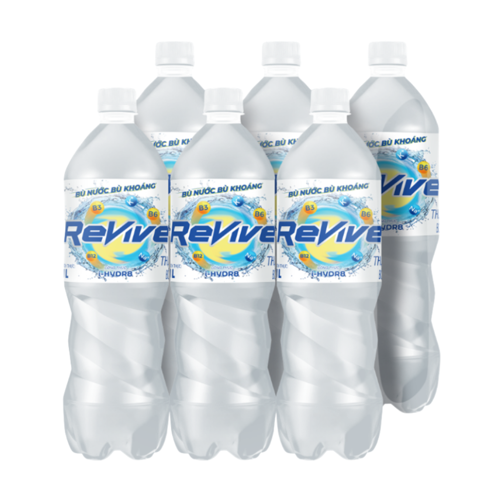 Lô 6 nước điện giải Revive bù nước bù khoáng chai 1 lít chính hãng